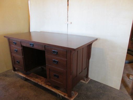 Custom Made Mission Style Office Desk, Quarter Sawed Whito Oak, Walnut, Cherry