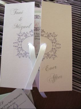 Custom Made 100 Beautiful Violet  Metallic Gatefold Invitation Suites