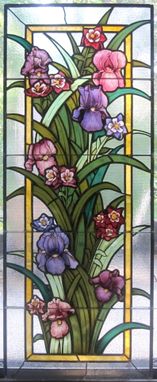 Custom Made Iris Grouping Stained Glass