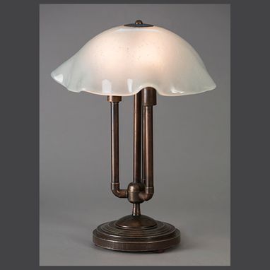 Custom Made Industrial White Mushroom Lamp