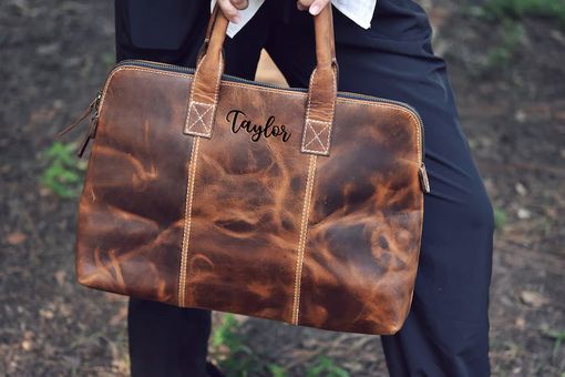 Custom Made Leather Makeup Bag, Personalized Travel Toiletry Bag For Women, Bridesmaid Gift