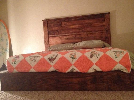 Hand Made Rustic Style Platform Bed / Headboard By Mayhem Furniture Co ...