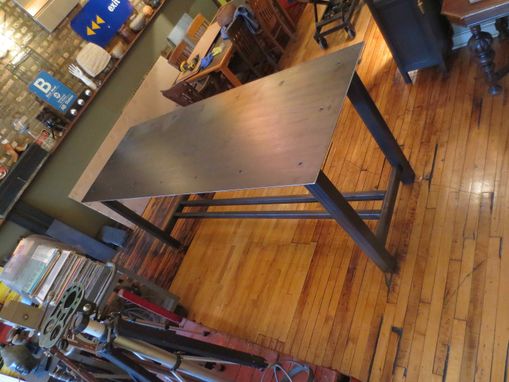 Custom Made Community Table – Traditional Trestle Style Table In Steel