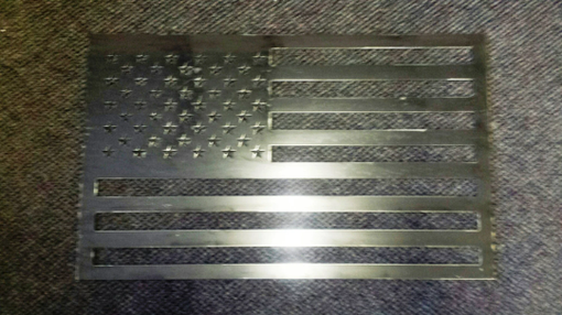 Custom Made Metal 18"H United States American Flag