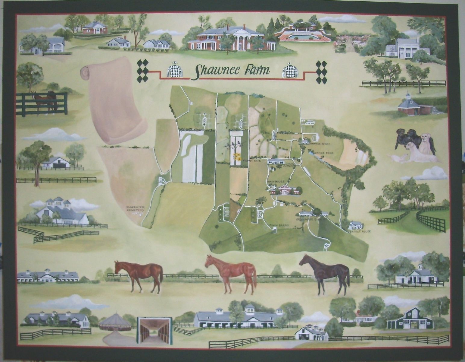 Handmade Shawnee Farms Custom Map by Ckpaints