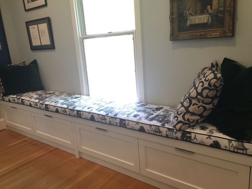 Custom Made Built-In Bench With Storage Drawers