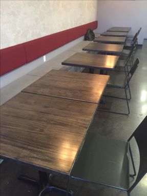 Custom Made Restaurant Tables With Metal Bases