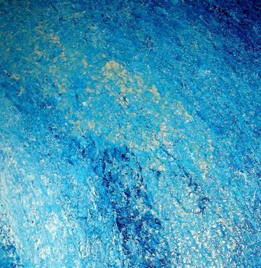 Custom Made Original Painting, Abstract Art, Blue White Seascape Original Painting, Impasto Storm Hurricane