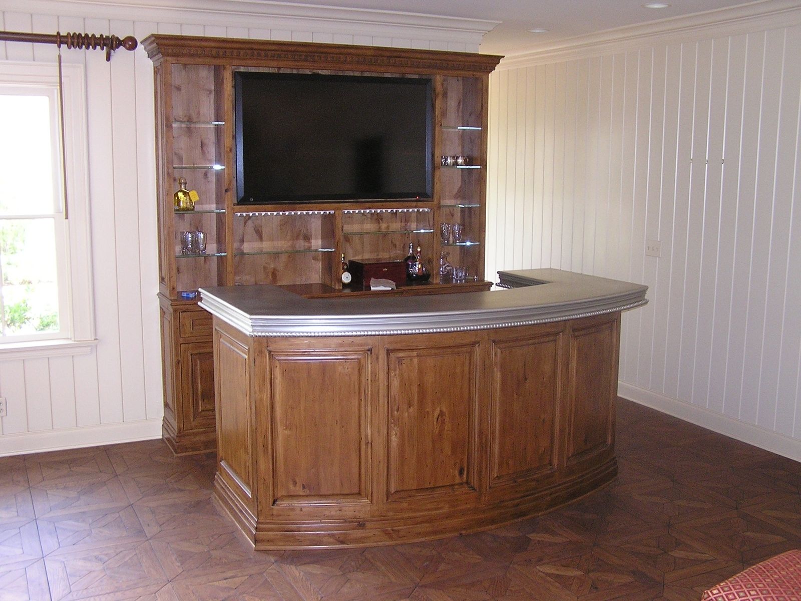 Hand Made Knotty Alder Bar With Entertainment Center By Cabinet Custom Made Knotty Alder Bar With Entertainment Center