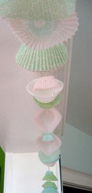 Custom Made Cupcake Paper Garland In Spring Pastels