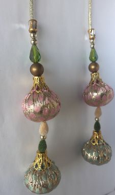 Custom Made Green Pink Brocade Fabric Balls,Gold Silver Copper Velvet Beads