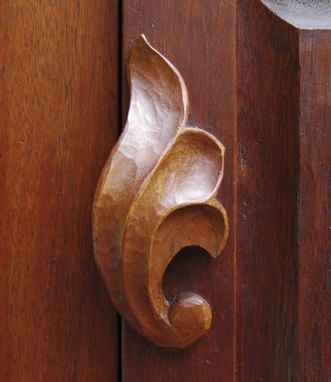 Custom Made Bathroom Vanity - Honduras Mahogany - Hand Carved