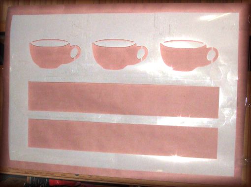 Custom Made Large Coffee Cup Stencil For Store Window - Laser Cut Mylar