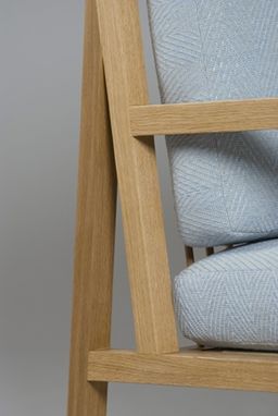 Custom Made Lola Lounge Chair In Riftsawn White Oak