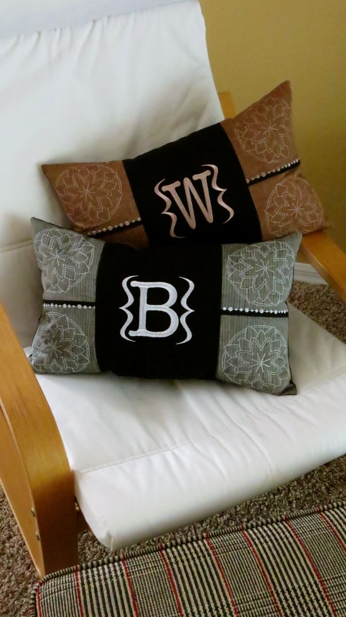 Buy Custom Made Menswear-Inspired Monogrammed Pillow, made to order ...