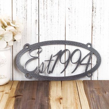 Custom Made Established Sign For House, Metal Sign Outdoors, Outside Sign Personalized, Est Family Sign