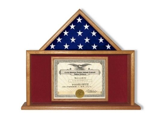 Custom Made Flag And Certificate Case