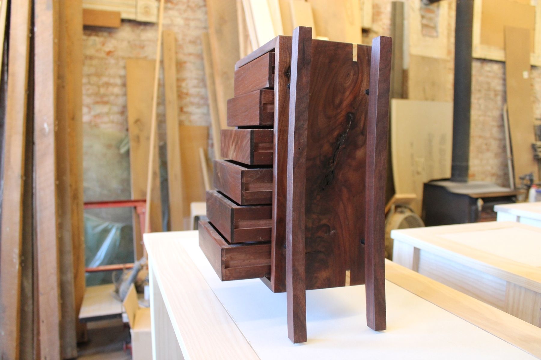 Hand Crafted Walnut Jewelry Box by Crafty Naturals