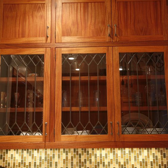 Custom African Mahogany Kitchen by Brooks Woodworks | CustomMade.com