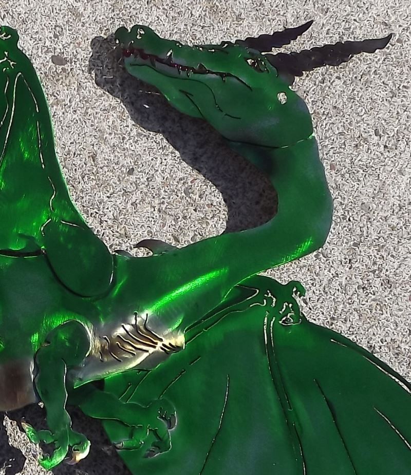 Buy Hand Made European Dragon Metal Wall Art, made to order from