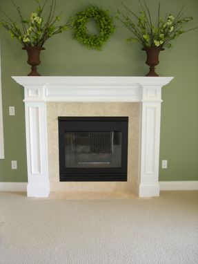 Custom Made White Painted Traditional Mantel