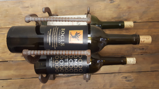 Custom Made Hand Crafted Horseshoe Wine Rack