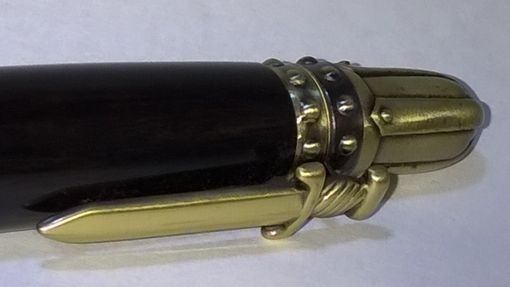 Custom Made The Black Night - Knight's Armor Pen In Ebony And Antique Brass Finish