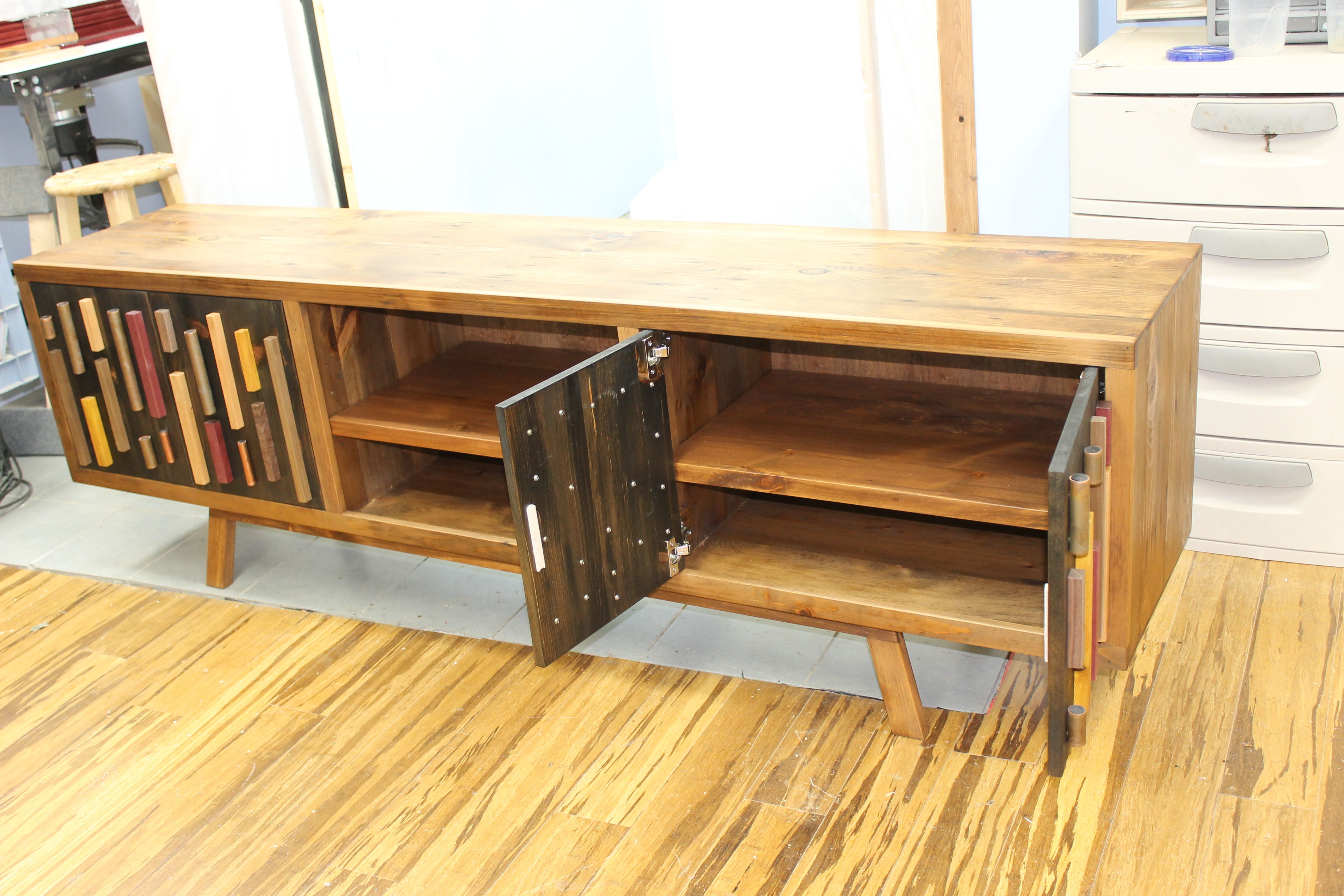 Custom Made Reclaimed Pine Credenza by i mobili Inc