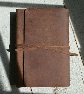 Custom Made Leather Bound Bible Niv Version Distressed Brown Cowhide (577uu)