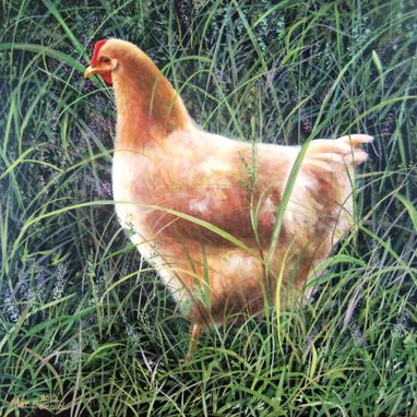 Custom Made Custom Acrylic Painting Of Chicken