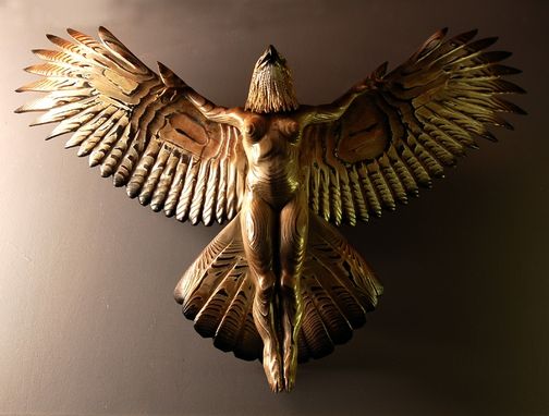 Custom Made Figure Sculpture Winged Female By Jason Tennant