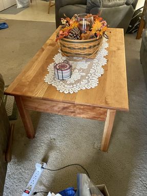 Custom Made Solid Cherry Coffee Table With Drawers