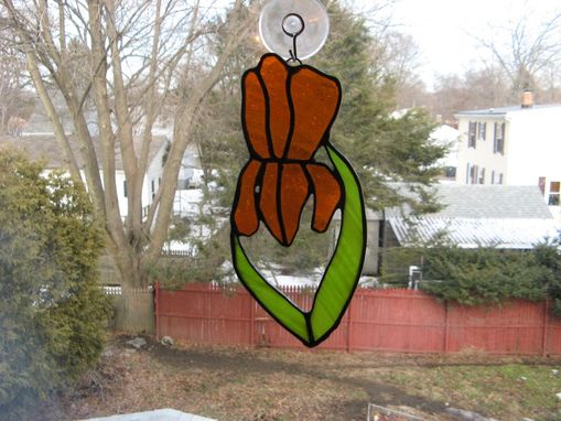 Custom Made Stained Glass Iris Flower Light Catcher