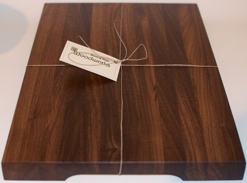 Hand Crafted Large Edge Grain Cutting Board From Decorative Walnut