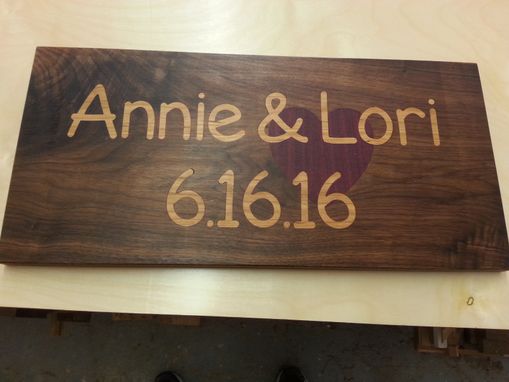 Custom Made Commemorative Cutting Board For Gift Or Centerpiece For Wedding