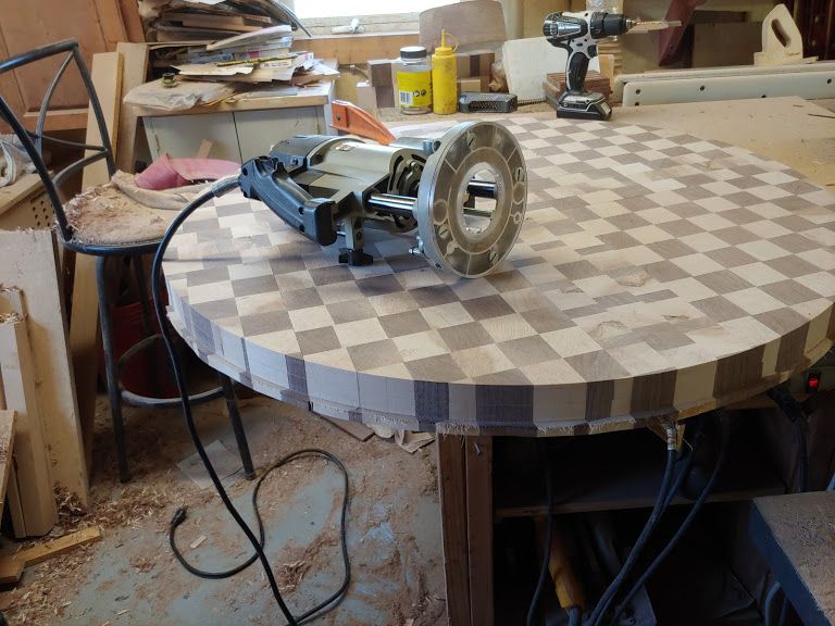 Custom Large Round Cutting Board by Shoup Woodworks