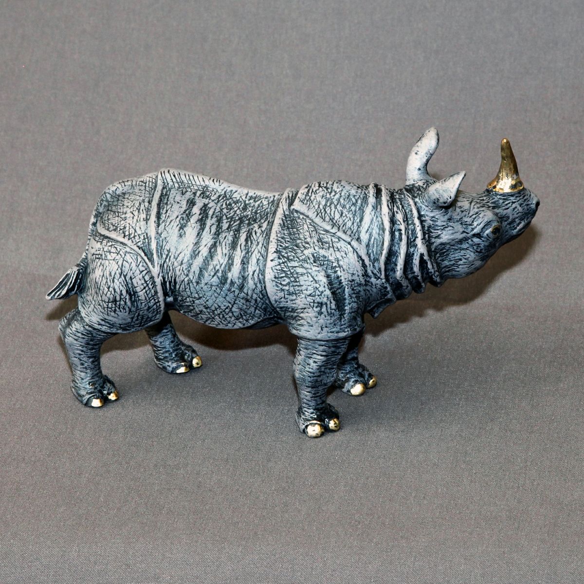 white rhino figurine