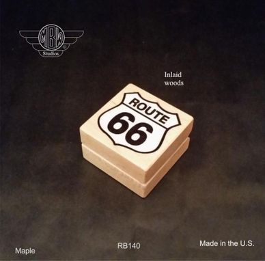 Custom Made Ring Box, Rt 66 Design.  Rb-140