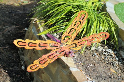 Custom Made Dragonfly Wall Art Outdoor Sculpture Metal Wallhanger Yard Garden Decor
