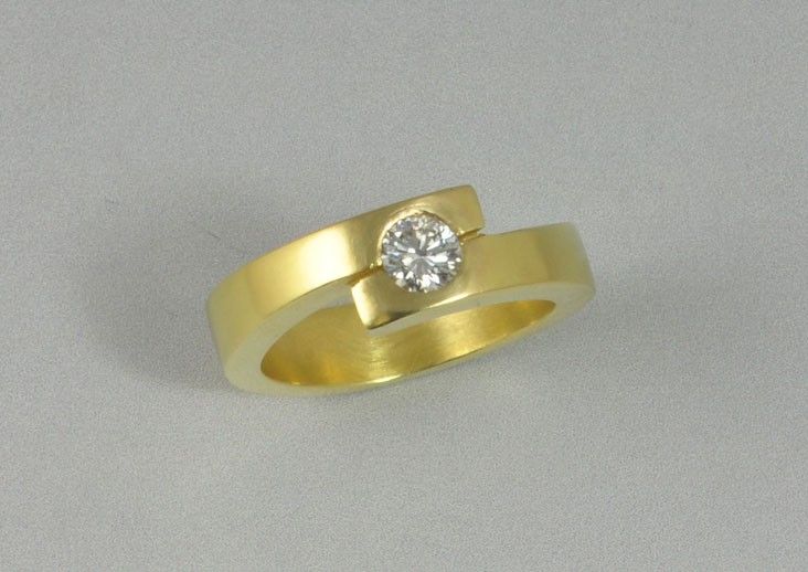 Hand Crafted Wedding Ring by Steelhead Studio | CustomMade.com