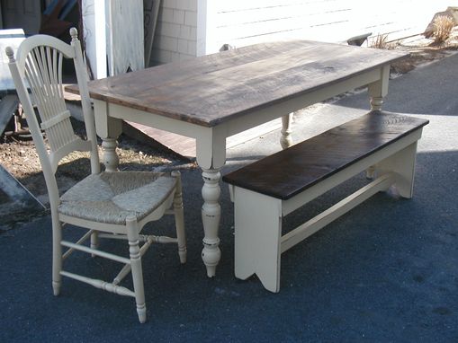 Custom Made Farm Table W/Turned English Cottage Legs 72