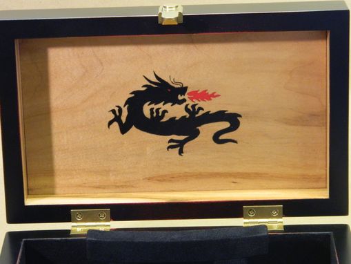 Custom Made Jewelry Box With Marquetry