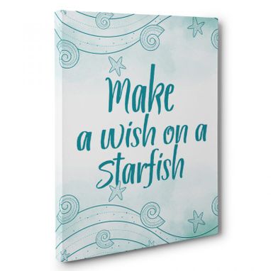 Custom Made Make A Wish On A Starfish Canvas Wall Art