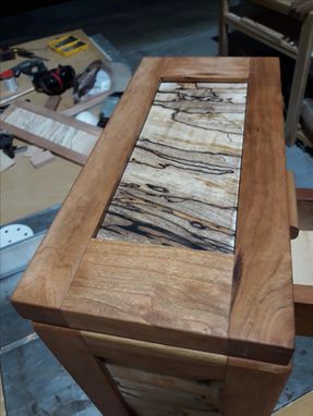 Custom Made Cherry Jewelry Box With Spalted Maple And Pecan Accent