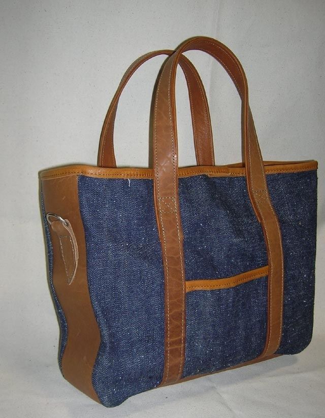 Hand Made Cane Denim Tote Bag by Buckaroousa | CustomMade.com