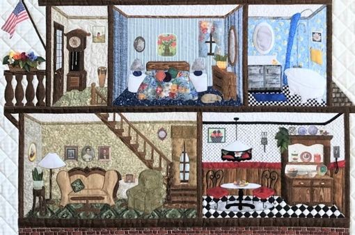 Custom Made Home Sweet Home Art Quilt