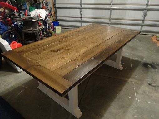 Custom Made X-Frame Farmhouse Style Table