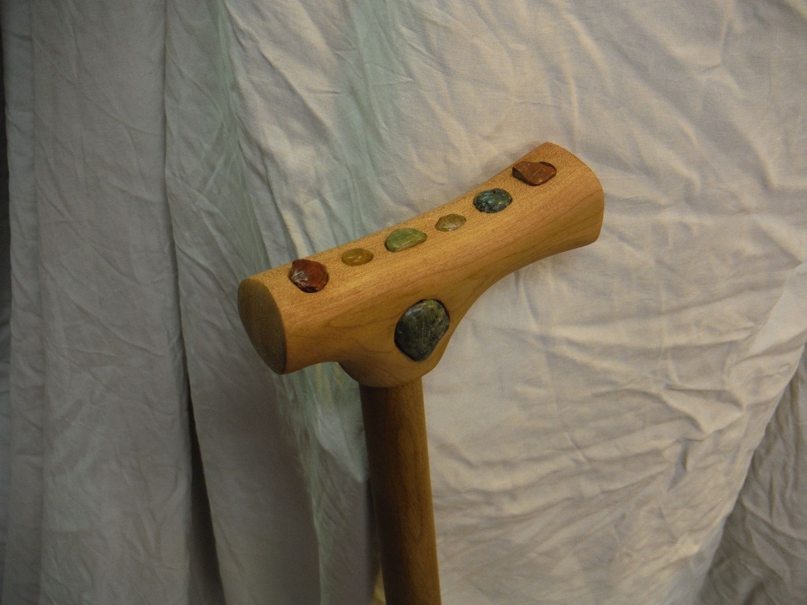 Custom Made Walking Cane With Stones by KittyBear Design
