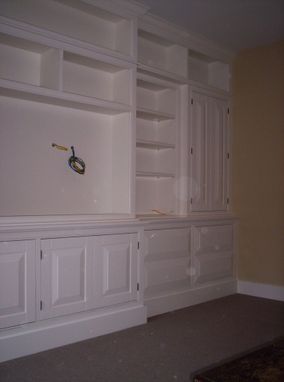 Custom Made Large Built-In, Painted, Wall-Unit