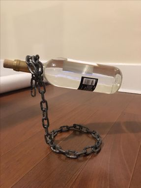 Custom Made Floating Wine Bottle Holder (Chain)